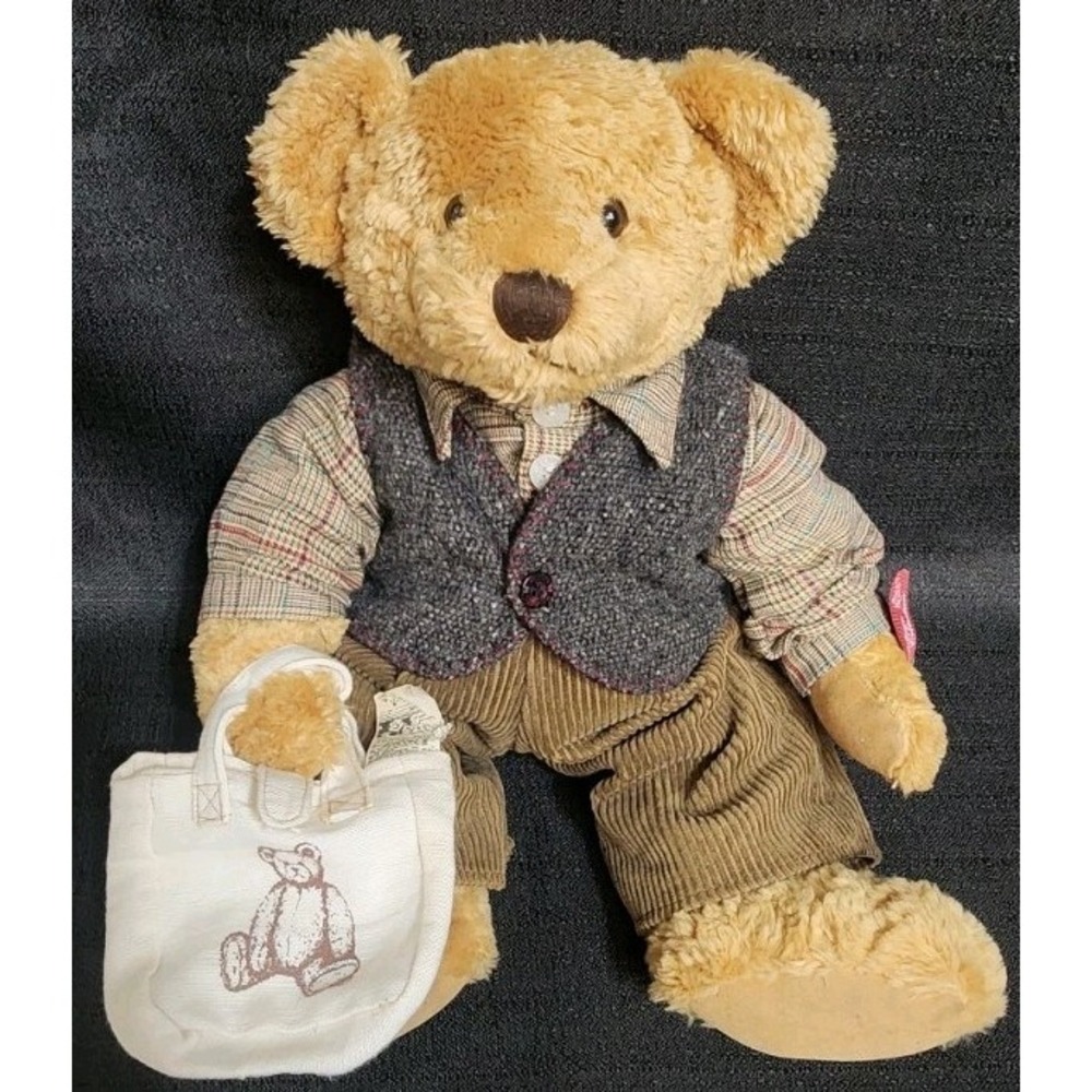 Russ‎ Vintage Edition Sir William Teddy Bear 14" Plush Stuffed Animal Newspaper